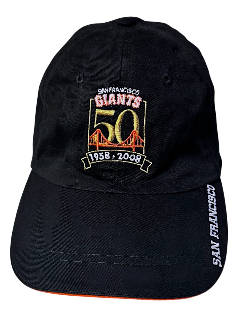 Giants San Francisco MLB Baseball 50th Anniversary (1958-2008) Black Hat